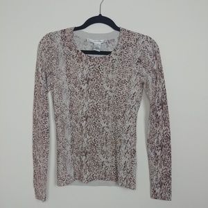 Diane Von Furstenberg Brown Leopard Top